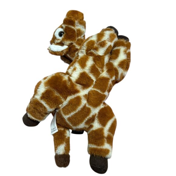 FAO Schwarz Plush Giraffe Toy Soft Stuffed Animal 14" Brown White Spotted Fur - Picture 6 of 8
